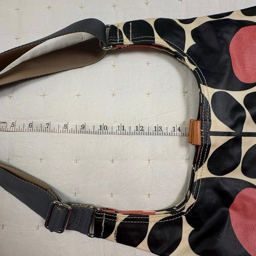 Orla Keily ETC Midi Sling Bag Tulip Stem Floral Print Coated Cotton Crossbody - Picture 11 of 12